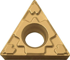 Kyocera - TPMT221 GP Grade TN60 Cermet Turning Insert - Uncoated, 60° Triangle, 1/4" Inscr Circle, 1/8" Thick, 1/64" Corner Radius - All Tool & Supply