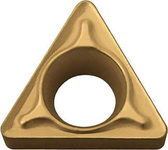 Kyocera - TBMT1.211 DP Grade CA510 Carbide Turning Insert - TiCN/Al2O3/TiN Finish, 60° Triangle, 5/32" Inscr Circle, 1/16" Thick, 1/64" Corner Radius - All Tool & Supply