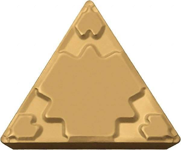 Kyocera - TPMR221 GP Grade PV720 Cermet Turning Insert - TiCN (Megacoat Nano) Finish, 60° Triangle, 1/4" Inscr Circle, 1/8" Thick, 1/64" Corner Radius - All Tool & Supply