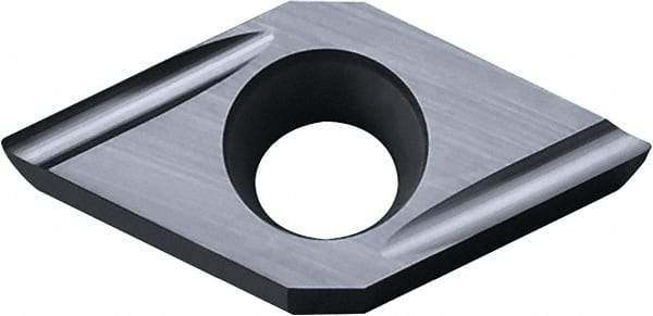 Kyocera - DCET32.50.5 USF Grade TN60 Cermet Turning Insert - Uncoated, 55° Diamond, 3/8" Inscr Circle, 5/32" Thick, 0.008" Corner Radius - All Tool & Supply