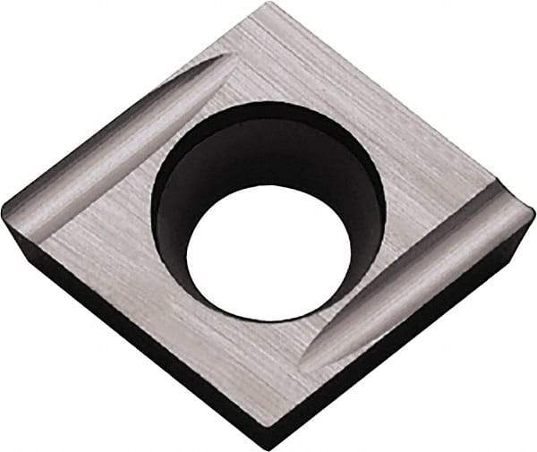 Kyocera - CCET21.50.2 U Grade PV720 Cermet Turning Insert - TiCN (Megacoat Nano) Finish, 80° Diamond, 1/4" Inscr Circle, 3/32" Thick, 0.004" Corner Radius - All Tool & Supply