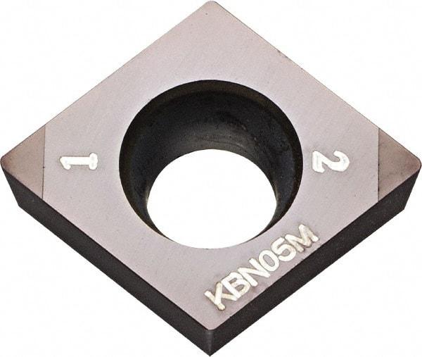 Kyocera - CCMW32.52 Grade KBN05M CBN Turning Insert - Megacoat Finish, 80° Diamond, 3/8" Inscr Circle, 5/32" Thick, 1/32" Corner Radius - All Tool & Supply