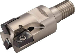 Kyocera - 25mm Cut Diam, 15mm Max Depth of Cut, 57mm OAL, Indexable Square Shoulder End Mill - LOMU 1505..ER-GH, LOMU 1505..ER-GM, LOMU 1505..ER-SM Inserts, M12 Modular Connection, 90° Lead Angle, Through Coolant, Series M-Four - All Tool & Supply