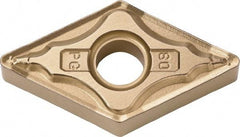 Kyocera - DNMG443 PG Grade PV720 Cermet Turning Insert - TiCN (Megacoat Nano) Finish, 55° Diamond, 1/2" Inscr Circle, 1/4" Thick, 3/64" Corner Radius - All Tool & Supply