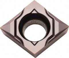 Kyocera - CCGT32.50.2 CK Grade PR1225 Carbide Turning Insert - Megacoat Finish, 80° Diamond, 3/8" Inscr Circle, 5/32" Thick, 0.004" Corner Radius - All Tool & Supply