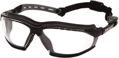 PYRAMEX - Clear Lenses, Framed Safety Glasses - Anti-Fog, Size Universal, Wrap Around - All Tool & Supply