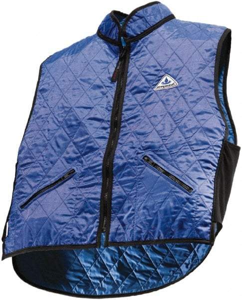 Techniche - Size L, Blue Cooling Vest - Zipper Front, Nylon, HyperKewl - All Tool & Supply