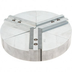 Abbott Workholding Products - 12" Max Chuck Capacity, 1.5mm x 60° Serrated Interface, Round Soft Lathe Chuck Jaw - 3 Jaw, Aluminum, 1.1811" Btw Mount Hole Ctrs, 12" Wide, 2" High, 14mm Fastener - All Tool & Supply