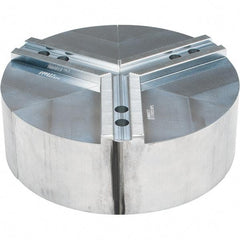 Abbott Workholding Products - 12" Max Chuck Capacity, 1.5mm x 60° Serrated Interface, Round Soft Lathe Chuck Jaw - 3 Jaw, Aluminum, 1.1811" Btw Mount Hole Ctrs, 12" Wide, 4" High, 16mm Fastener - All Tool & Supply