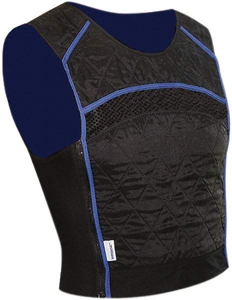 Techniche - Size S, Black & Blue Cooling Vest - Pullover, Spandex, Nylon, HyperKewl - All Tool & Supply