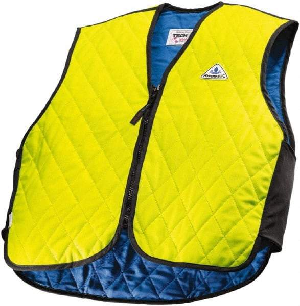 Techniche - Size S, High Visibility Lime Cooling Vest - Zipper Front, Nylon, HyperKewl - All Tool & Supply