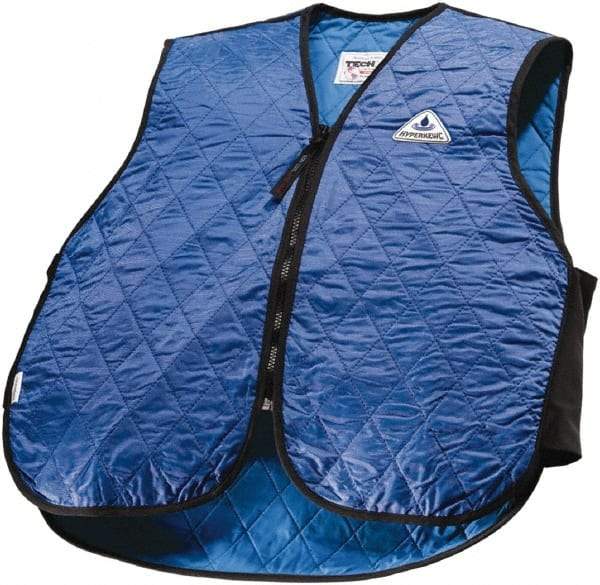 Techniche - Size S, Royal Blue Cooling Vest - Zipper Front, Nylon, HyperKewl - All Tool & Supply