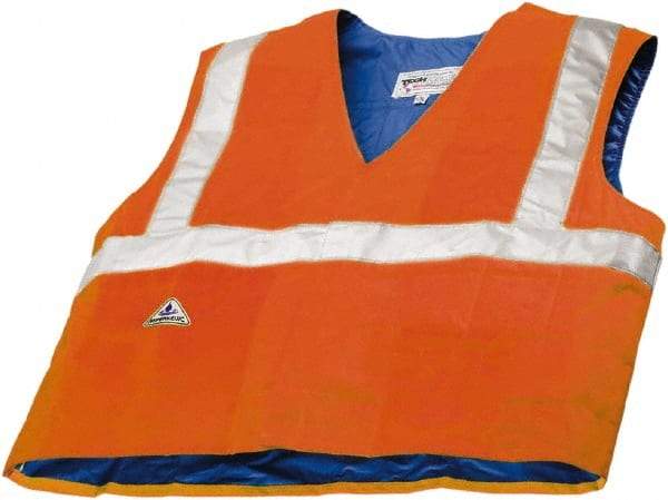 Techniche - Size L/XL, High Visibility Orange Cooling Vest - Hook & Loop Front, Polyester, HyperKewl - All Tool & Supply