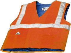 Techniche - Size 2X/3XL, High Visibility Orange Cooling Vest - Hook & Loop Front, Polyester, HyperKewl - All Tool & Supply