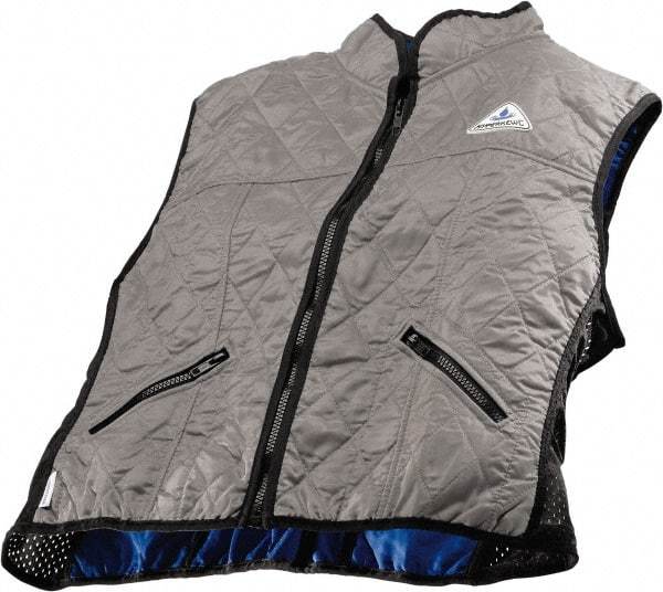 Techniche - Size 2XL, Silver Cooling Vest - Zipper Front, Nylon, HyperKewl - All Tool & Supply