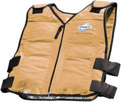 Techniche - Size 2XL, Khaki Cooling Vest - Zipper Front, Cotton - All Tool & Supply