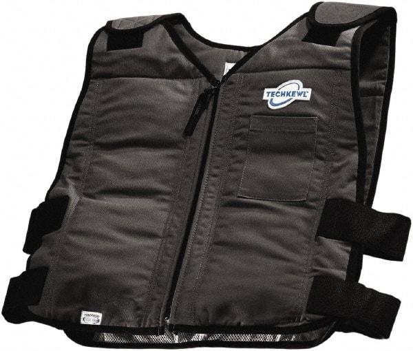 Techniche - Size M/L, Black Cooling Vest - Zipper Front, Cotton - All Tool & Supply