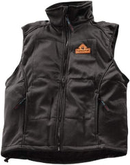 Techniche - Size 2XL Heated Vest - Black, Softshell Barrier Fleece, Zipper Closure - All Tool & Supply