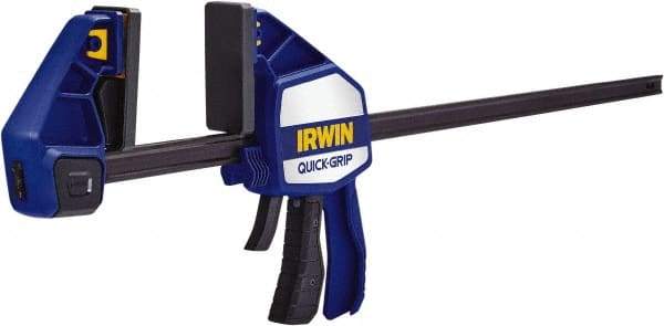 Irwin - 24" Capacity, 3-5/8" Throat Depth Carbon Steel Bar Clamp - 600 Lb Clamping Pressure, 835.03mm Max Spread - All Tool & Supply