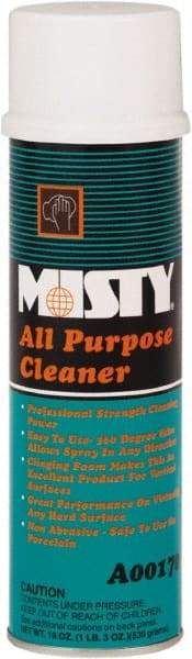 Misty - 20 oz Aerosol All-Purpose Cleaner - Foam, Ammonia, Mint - All Tool & Supply