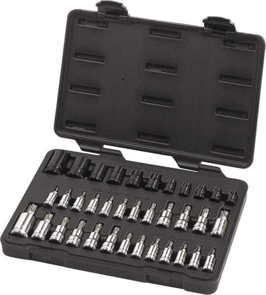 GearWrench - 36 Piece 1/4, 3/8 & 1/2" Drive Torx Bit Socket Set - T8 to T60 Torx - All Tool & Supply