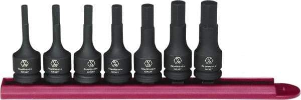 GearWrench - 7 Piece 3/8" Drive Inch Impact Hex Bit Socket Set - 3/16 to 1/2" Hex - All Tool & Supply