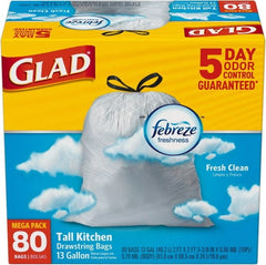 Glad - Pack of (80) 13 Gal 0.95 mil Household/Office Trash Bags - All Tool & Supply