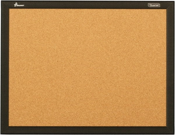 Ability One - Cork Bulletin Boards; Style: Open Cork Bulletin Board ; Color: Natural Tan ; Material: Aluminum Frame ; Width (Inch): 24 ; Height (Inch): 18 - Exact Industrial Supply