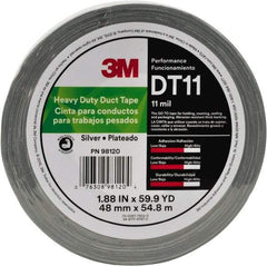 3M - 2" x 32m Black Duct Tape - 17 mil, Rubber Adhesive, Polyethylene Film Backing, Series DT17 - All Tool & Supply