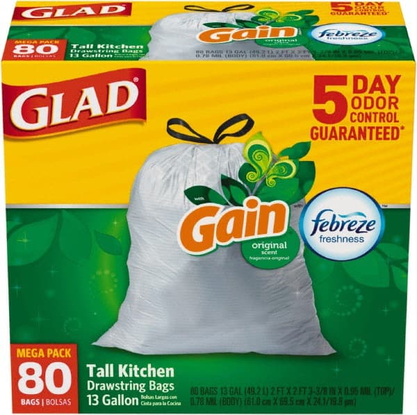 Glad - Pack of (3) 80-Count 13 Gal 0.95 mil Household/Office Trash Bags - All Tool & Supply