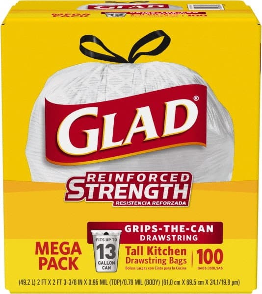 Glad - Pack of (4) 100-Count 13 Gal 0.95 mil Household/Office Trash Bags - All Tool & Supply