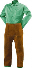 Steiner - Size Universal Leather Welding Chaps - No Pockets, Brown, Nonhazardous Protection - All Tool & Supply