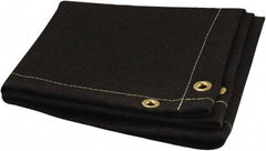 Steiner - 10' High x 10' Wide x 0.05" Thick Acrylic Coated Fiberglass Welding Blanket - Black, Grommet - All Tool & Supply