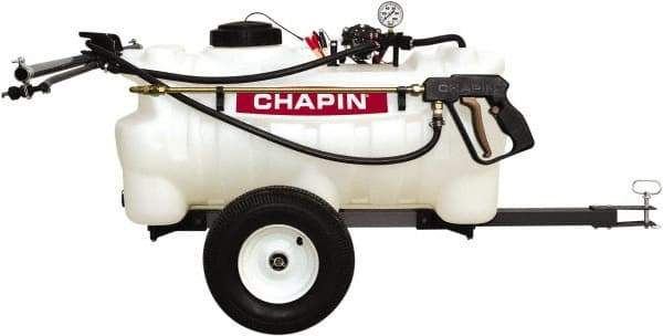 Chapin - 25 Gal Tow Behind Sprayer - Polyethylene Tank, 15' Reinforced Hose with Brass Wand - All Tool & Supply