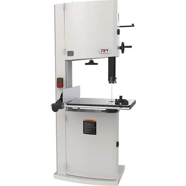 Jet - 20" Throat Capacity, Step Pulley Vertical Bandsaw - 2,530/4,850 SFPM, 5 hp, Single Phase - All Tool & Supply