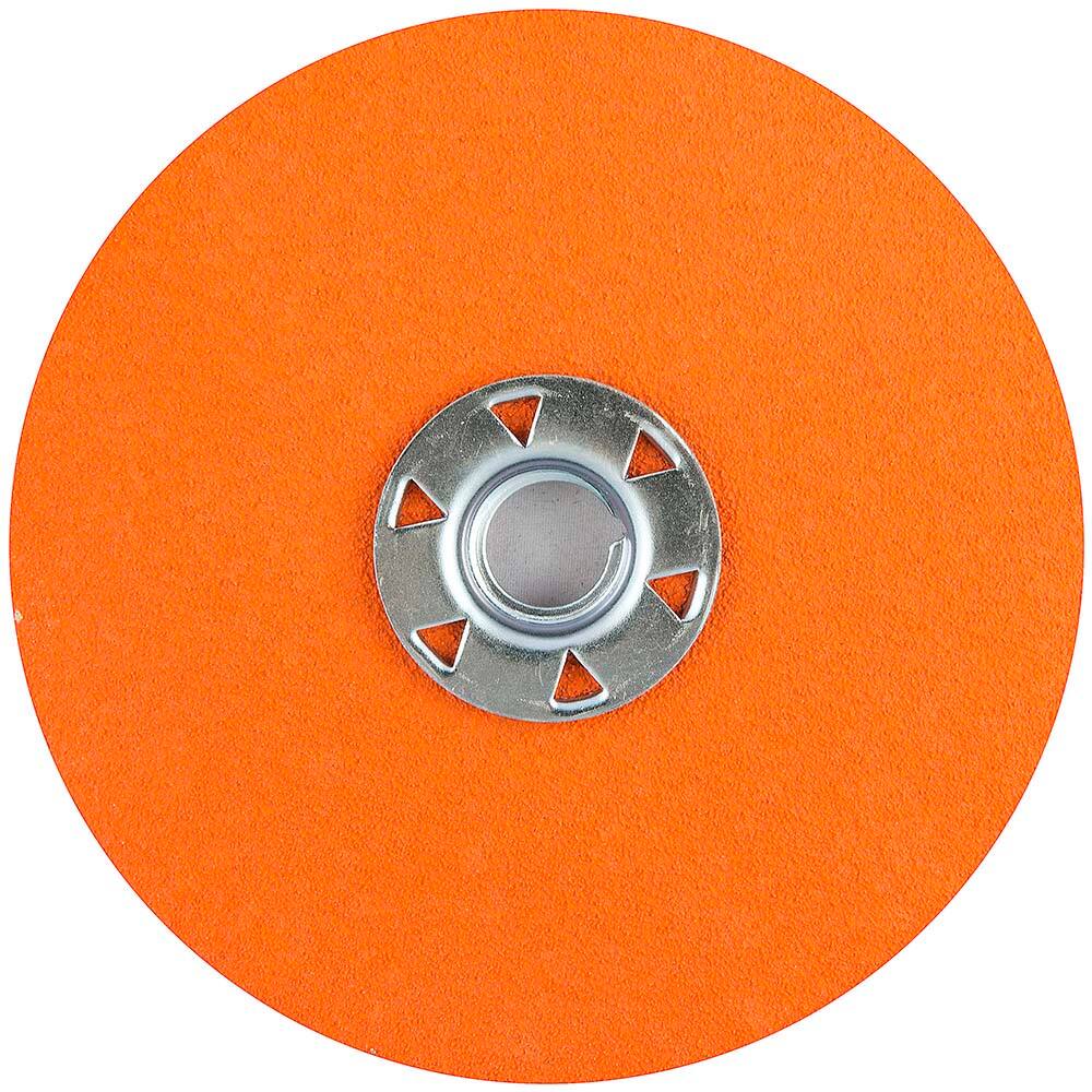 Norton - 5" Diam, 5/8" Hole, 80 Grit Ceramic Alumina Fiber Disc - All Tool & Supply