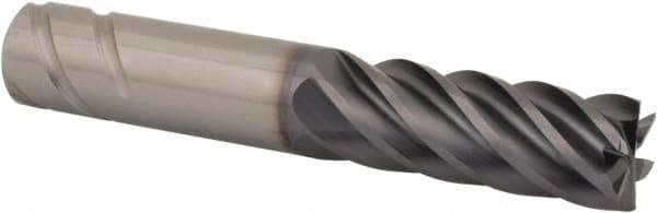 Kennametal - 1/2", 6 Flute, Single End, Solid Carbide, 0.03" Corner Radius End Mill - 3" OAL, 38° Helix, Right Hand Flute, 1-1/4" LOC, Right Hand Cut - All Tool & Supply