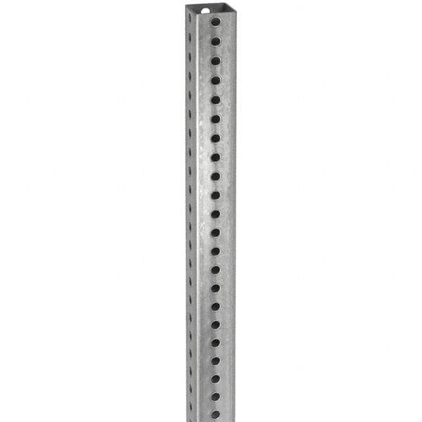 TAPCO - 10' High, Galvanized Traffic Sign Post - Steel, 7/16" Hole Diam, Silver - All Tool & Supply