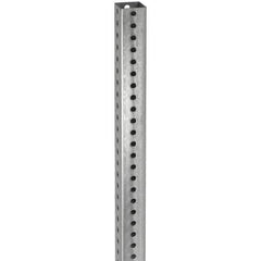 TAPCO - 10' High, Galvanized Traffic Sign Post - Steel, 7/16" Hole Diam, Silver - All Tool & Supply