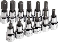 SK - 12 Piece 3/8" Drive Metric Hex Bit Socket Set - 2 to 12mm Hex - All Tool & Supply