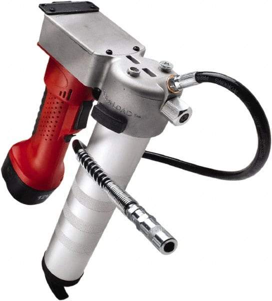 Legacy - 6,000 Max psi, Flexible Battery-Operated Grease Gun - 14 oz Capacity, 1/8 Thread Outlet, Bulk, Filler Pump & Cartridge Fill - All Tool & Supply