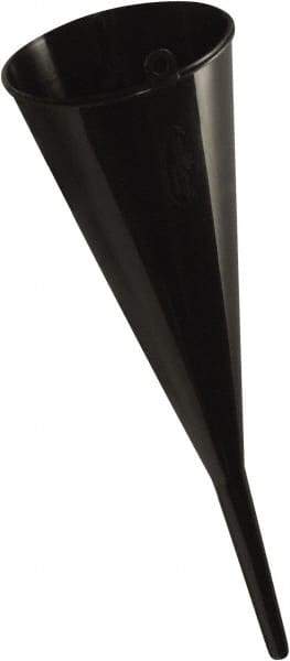 Funnel King - 1 Qt Capacity Polypropylene Funnel - 4-3/4" Mouth OD, 1/2" Tip OD, 18" Straight Spout, Black - All Tool & Supply