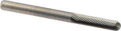 M.A. Ford - 1/8" Cut Diam, 1/8" Shank Diam, Cylinder with Radius Head Fine Cut Burr - Carbide, Radius End, 9/16" LOC, 1-1/2" OAL - All Tool & Supply