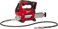 Milwaukee Tool - 10,000 Max psi, Flexible Battery-Operated Grease Gun - 14 oz Capacity, 31 Strokes per oz, Includes Grease Gun, Gauge Hose Assembly & Coupler - All Tool & Supply