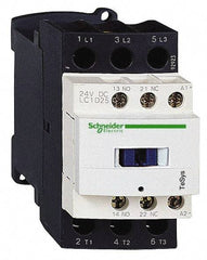 Schneider Electric - 3 Pole, 24 Coil VDC, 25 Amp at 440 VAC and 40 Amp at 440 VAC, Nonreversible IEC Contactor - 1 Phase hp: 2 at 115 VAC, 3 at 230/240 VAC, 3 Phase hp: 15 at 460/480 VAC, 20 at 575/600 VAC, 5 at 200/208 VAC, 7.5 at 230/240 VAC - All Tool & Supply