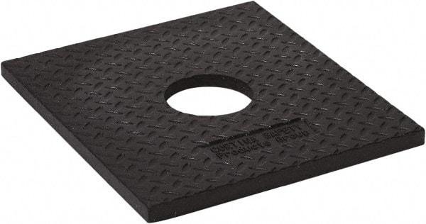 PRO-SAFE - 17-1/2 & 15-1/2" Wide x 1-1/4" High Rubber Trim Line Channelizer Base - 10 Lb, Black - All Tool & Supply