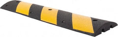 PRO-SAFE - 48" Long x 12" Wide x 2" High, Speed Bump - Black & Yellow, Rubber - All Tool & Supply