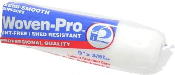 Premier Paint Roller - 3/8" Nap, 9" Wide Paint Woven-Pro Roller Cover - Semi-Smooth Texture, Woven - All Tool & Supply