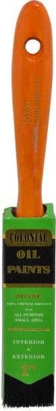 Premier Paint Roller - 1" Flat Hog Varnish Brush - 2-1/4" Bristle Length, 6-1/4" Wood Handle - All Tool & Supply