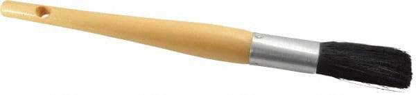 Premier Paint Roller - 1/2" Oval Hog Sash Brush - 2-1/4" Bristle Length, 6" Wood Handle - All Tool & Supply